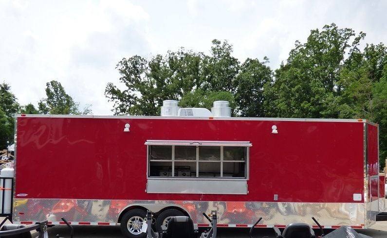 1386-concession-trailer-8.5-x28-red-food-catering-enclosed-kitchen-42.jpg Concession Trailer 8.5'x28' Red - Food Catering Enclosed Kitchen