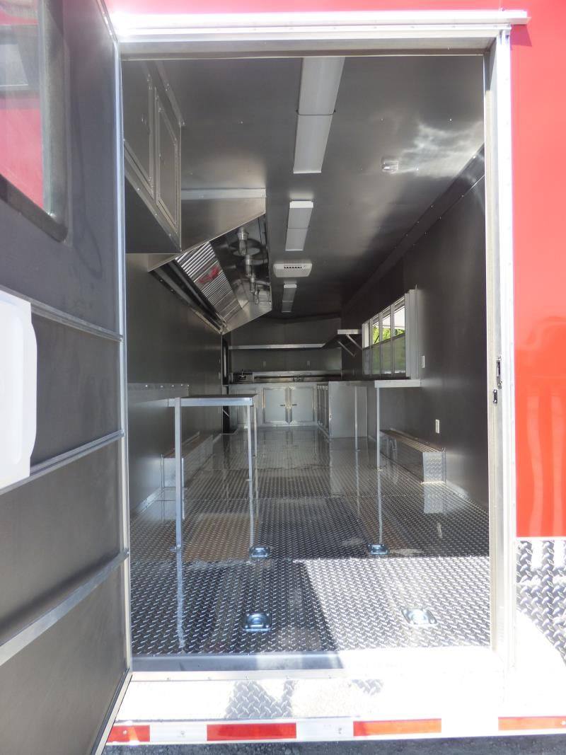 1386-concession-trailer-8.5-x28-red-food-catering-enclosed-kitchen-5.jpg Concession Trailer 8.5'x28' Red - Food Catering Enclosed Kitchen