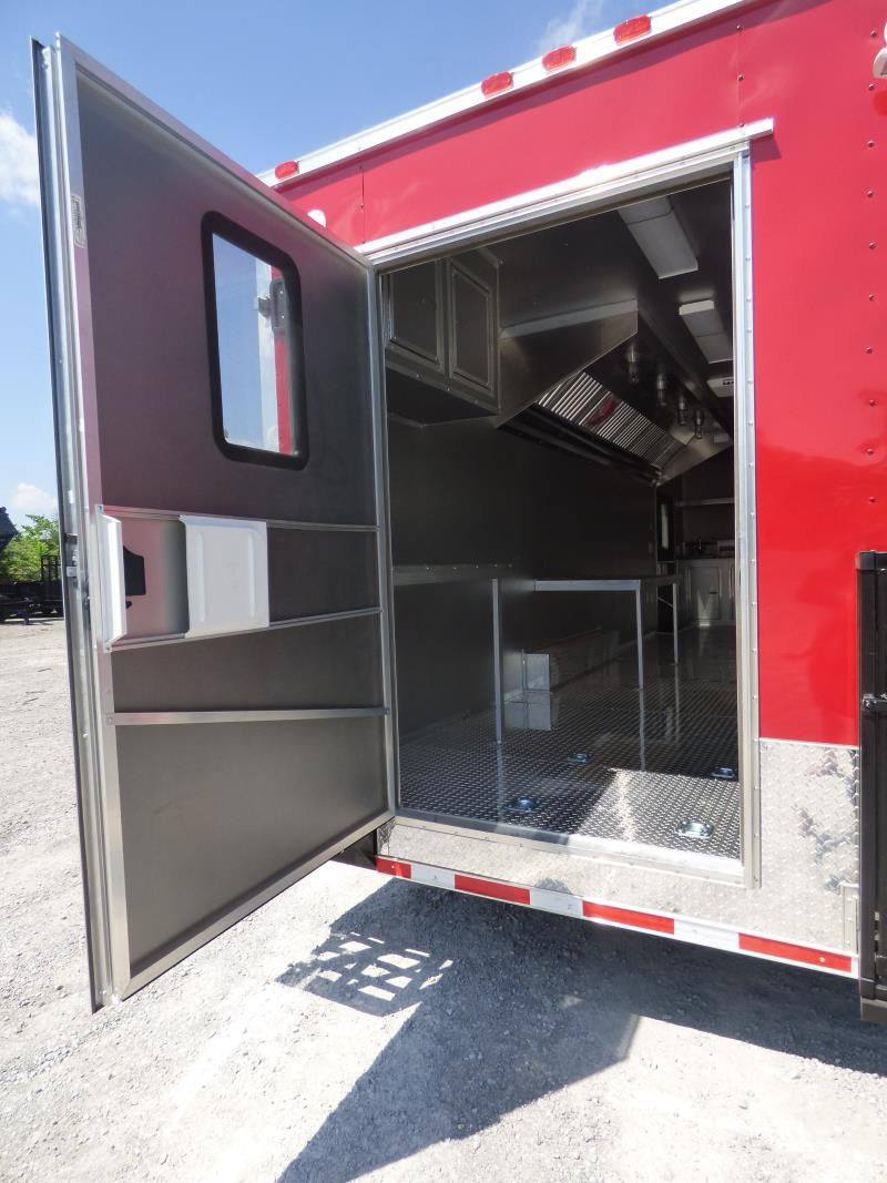 1386-concession-trailer-8.5-x28-red-food-catering-enclosed-kitchen-7.jpg Concession Trailer 8.5'x28' Red - Food Catering Enclosed Kitchen