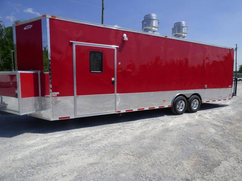 1386-concession-trailer-8.5-x28-red-food-catering-enclosed-kitchen-9.jpg Concession Trailer 8.5'x28' Red - Food Catering Enclosed Kitchen