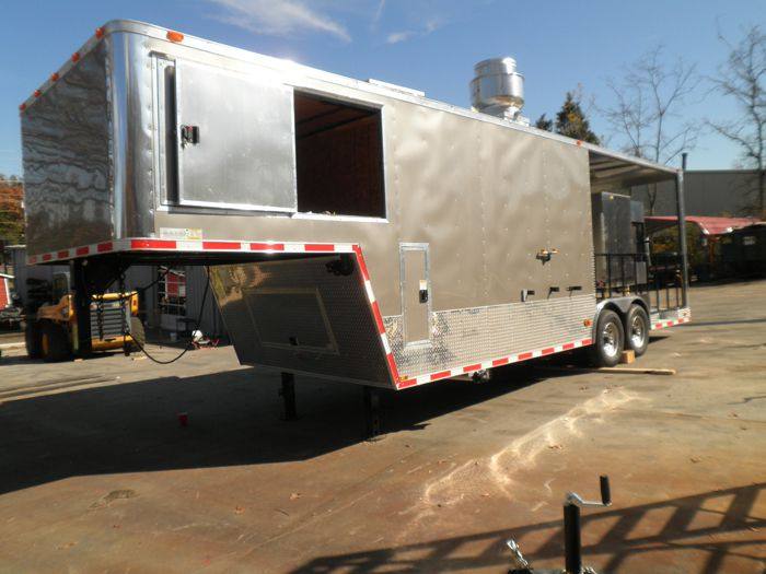 1387-concession-trailer-8.5-x29-silver-bbq-smoker-enclosed-food-6.jpg Concession Trailer 8.5'x29' Silver - BBQ Smoker Enclosed Food
