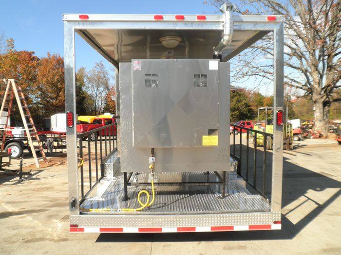 Concession Trailer 8.5'x29' Silver - Gooseneck Catering Event BBQ Smoker