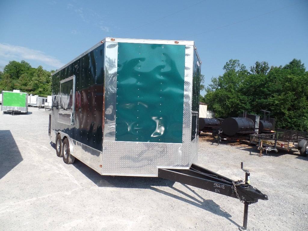 139-8.5-x-16-food-event-concession-emerald-green-trailer-with-appliances-1.jpg 8.5' x 16' Food Event Concession Emerald Green Trailer With Appliances