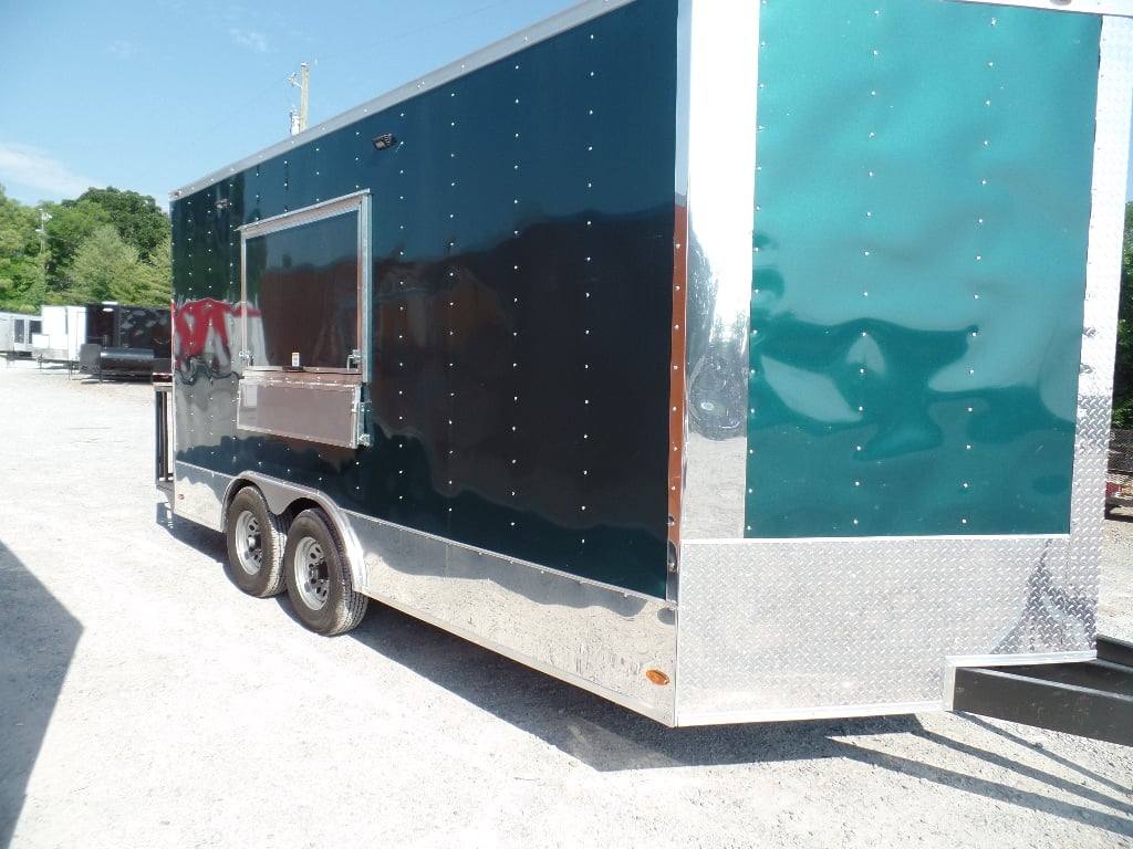 139-8.5-x-16-food-event-concession-emerald-green-trailer-with-appliances-4.jpg 8.5' x 16' Food Event Concession Emerald Green Trailer With Appliances