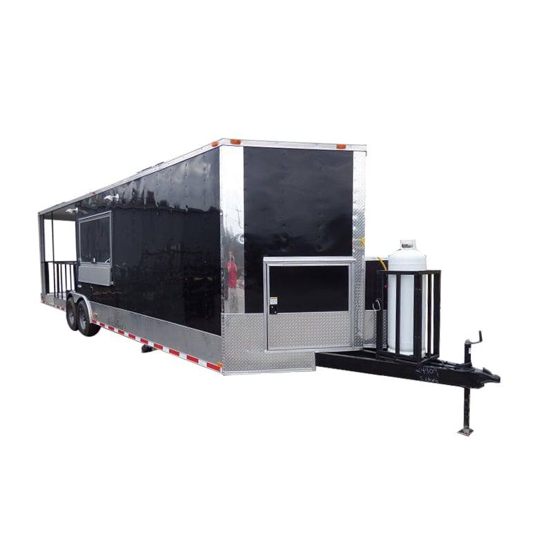 1390-concession-trailer-8.5-x30-black-smoker-food-catering-with-appliances-1.jpg Concession Trailer 8.5'x30' Black - Smoker Food Catering (with Appliances)