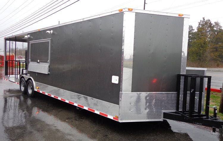 1391-concession-trailer-8.5-x30-bbq-smoker-food-vending-charcoal-grey-8.jpg Concession Trailer 8.5'x30' BBQ Smoker Food Vending (Charcoal Grey)