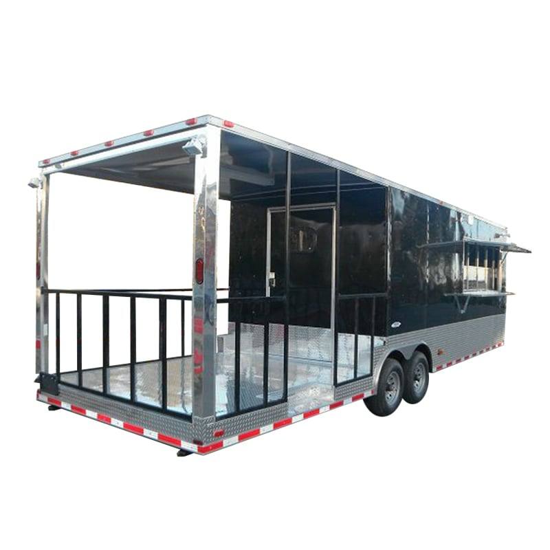 1393-concession-trailer-8.5-x30-black-concession-food-bbq-smoker-1.jpg Concession Trailer 8.5'x30' Black - Concession Food BBQ Smoker