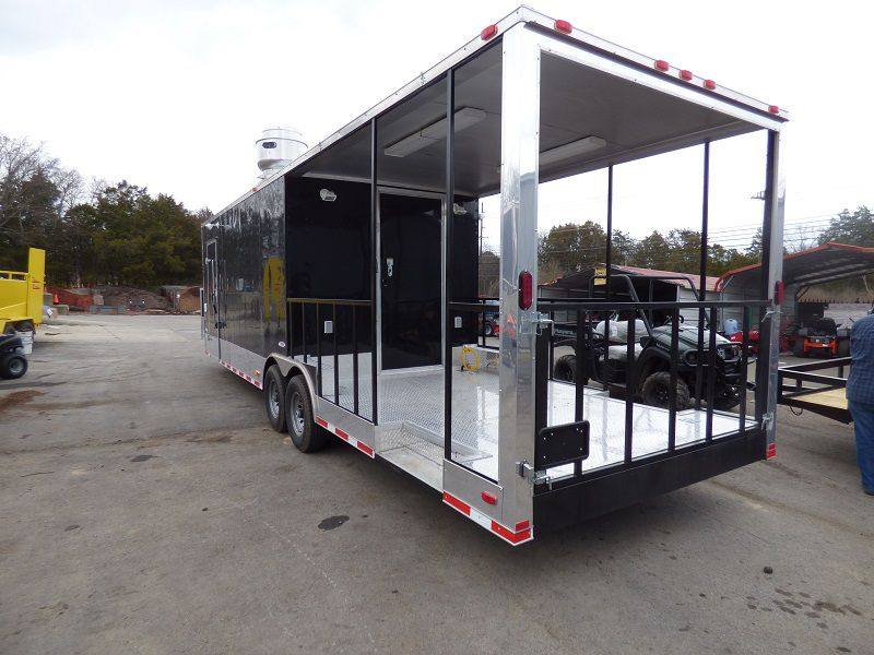 1394-concession-trailer-8.5-x30-black-bbq-food-catering-4.jpg Concession Trailer 8.5'x30' Black BBQ Food Catering