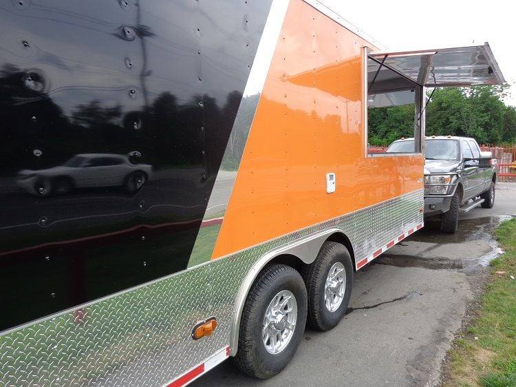 1395-concession-trailer-8.5-x30-catering-bbq-food-event-orange-black-21.jpg Concession Trailer 8.5'x30' Catering BBQ Food Event (Orange & Black)