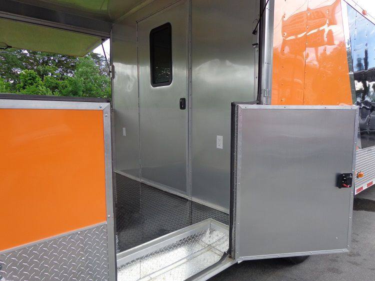 1395-concession-trailer-8.5-x30-catering-bbq-food-event-orange-black-4.jpg Concession Trailer 8.5'x30' Catering BBQ Food Event (Orange & Black)