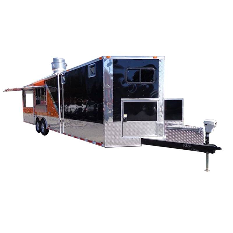 1396-concession-trailer-8.5-x30-event-bbq-smoker-catering-black-orange-restroom-1.jpg Concession Trailer 8.5'x30' Event BBQ Smoker Catering (Black & Orange) Restroom