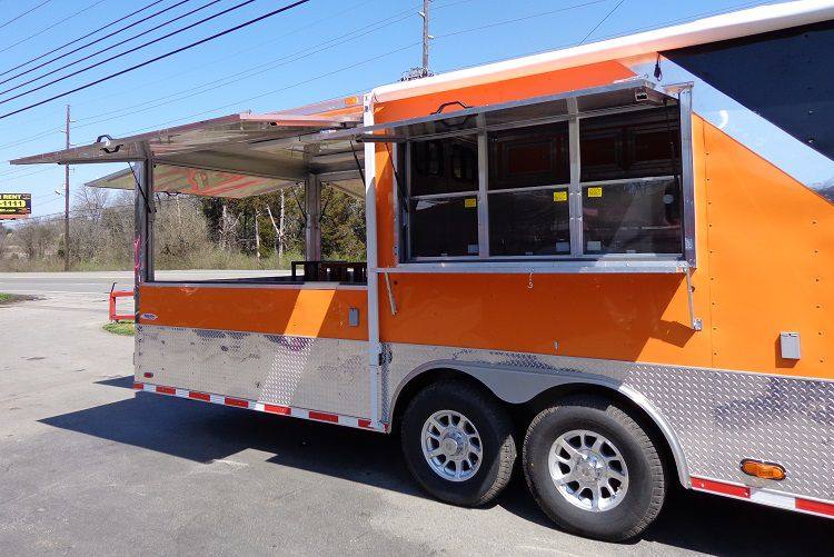 1396-concession-trailer-8.5-x30-event-bbq-smoker-catering-black-orange-restroom-10.jpg Concession Trailer 8.5'x30' Event BBQ Smoker Catering (Black & Orange) Restroom
