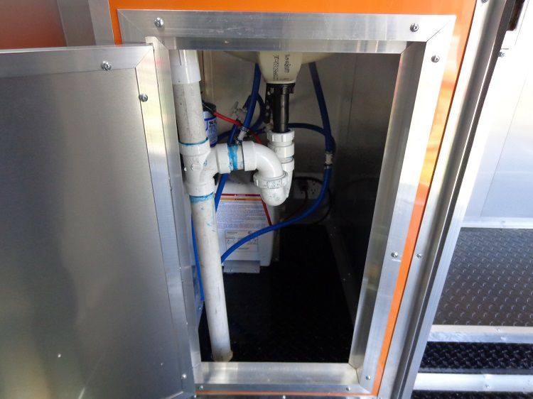 1396-concession-trailer-8.5-x30-event-bbq-smoker-catering-black-orange-restroom-13.jpg Concession Trailer 8.5'x30' Event BBQ Smoker Catering (Black & Orange) Restroom