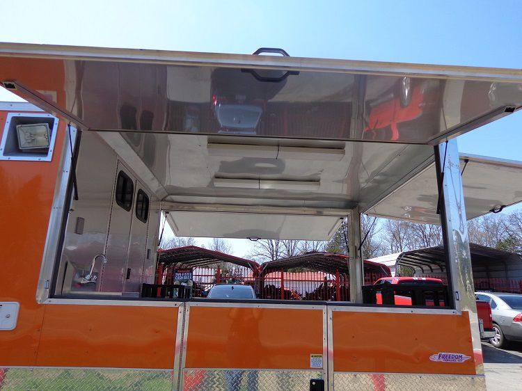 1396-concession-trailer-8.5-x30-event-bbq-smoker-catering-black-orange-restroom-14.jpg Concession Trailer 8.5'x30' Event BBQ Smoker Catering (Black & Orange) Restroom