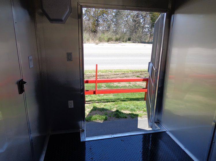 1396-concession-trailer-8.5-x30-event-bbq-smoker-catering-black-orange-restroom-15.jpg Concession Trailer 8.5'x30' Event BBQ Smoker Catering (Black & Orange) Restroom