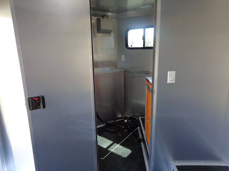 1396-concession-trailer-8.5-x30-event-bbq-smoker-catering-black-orange-restroom-21.jpg Concession Trailer 8.5'x30' Event BBQ Smoker Catering (Black & Orange) Restroom