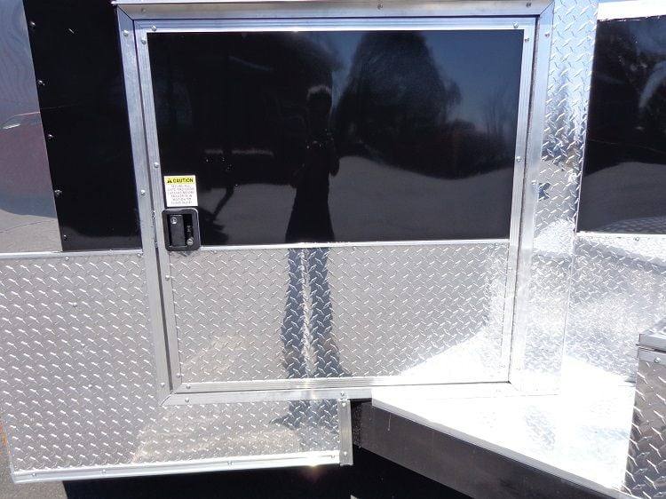 1396-concession-trailer-8.5-x30-event-bbq-smoker-catering-black-orange-restroom-30.jpg Concession Trailer 8.5'x30' Event BBQ Smoker Catering (Black & Orange) Restroom