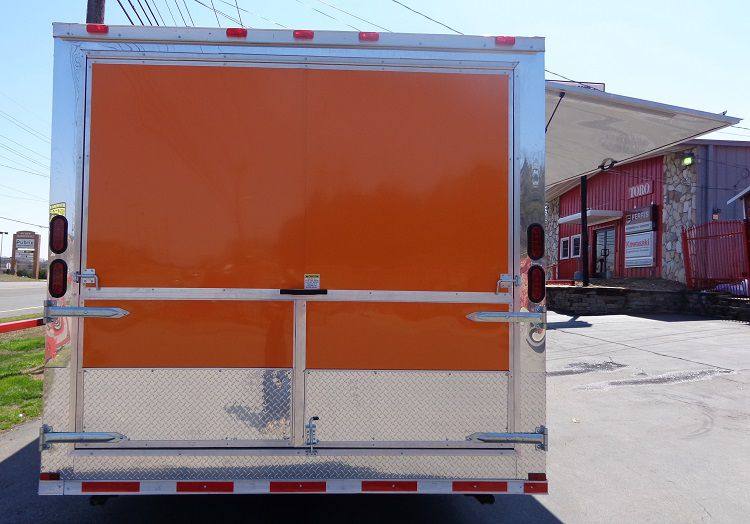 1396-concession-trailer-8.5-x30-event-bbq-smoker-catering-black-orange-restroom-31.jpg Concession Trailer 8.5'x30' Event BBQ Smoker Catering (Black & Orange) Restroom