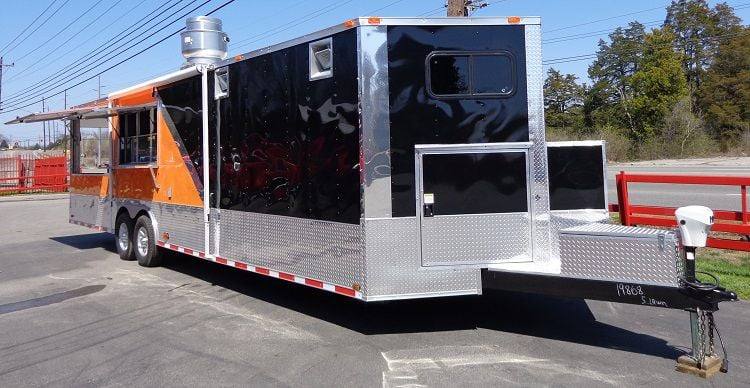 1396-concession-trailer-8.5-x30-event-bbq-smoker-catering-black-orange-restroom-32.jpg Concession Trailer 8.5'x30' Event BBQ Smoker Catering (Black & Orange) Restroom