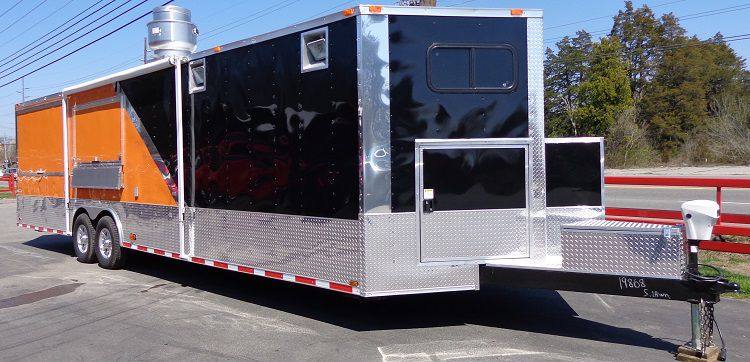 1396-concession-trailer-8.5-x30-event-bbq-smoker-catering-black-orange-restroom-36.jpg Concession Trailer 8.5'x30' Event BBQ Smoker Catering (Black & Orange) Restroom