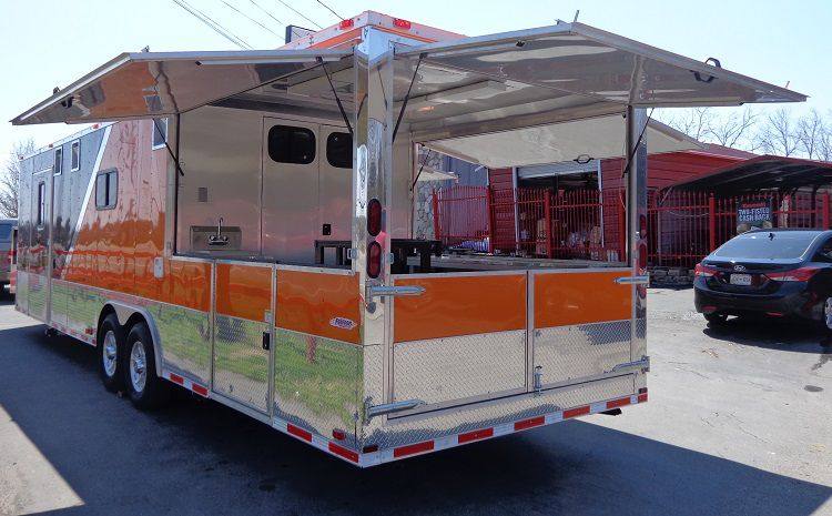 1396-concession-trailer-8.5-x30-event-bbq-smoker-catering-black-orange-restroom-38.jpg Concession Trailer 8.5'x30' Event BBQ Smoker Catering (Black & Orange) Restroom