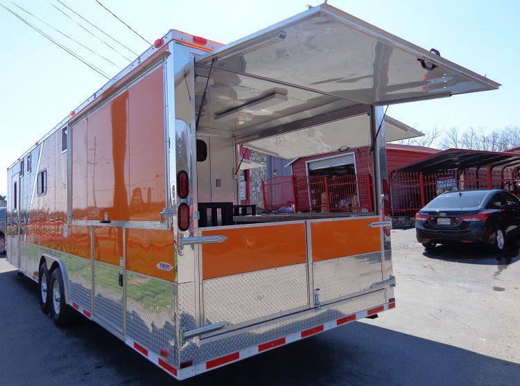 1396-concession-trailer-8.5-x30-event-bbq-smoker-catering-black-orange-restroom-39.jpg Concession Trailer 8.5'x30' Event BBQ Smoker Catering (Black & Orange) Restroom