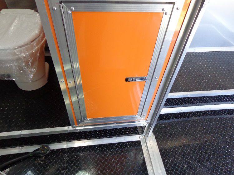 1396-concession-trailer-8.5-x30-event-bbq-smoker-catering-black-orange-restroom-45.jpg Concession Trailer 8.5'x30' Event BBQ Smoker Catering (Black & Orange) Restroom