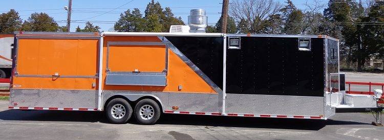 1396-concession-trailer-8.5-x30-event-bbq-smoker-catering-black-orange-restroom-47.jpg Concession Trailer 8.5'x30' Event BBQ Smoker Catering (Black & Orange) Restroom