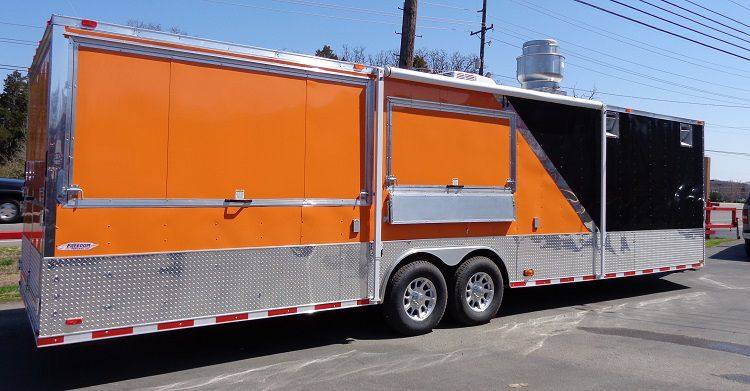 1396-concession-trailer-8.5-x30-event-bbq-smoker-catering-black-orange-restroom-61.jpg Concession Trailer 8.5'x30' Event BBQ Smoker Catering (Black & Orange) Restroom