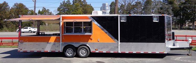 1396-concession-trailer-8.5-x30-event-bbq-smoker-catering-black-orange-restroom-70.jpg Concession Trailer 8.5'x30' Event BBQ Smoker Catering (Black & Orange) Restroom