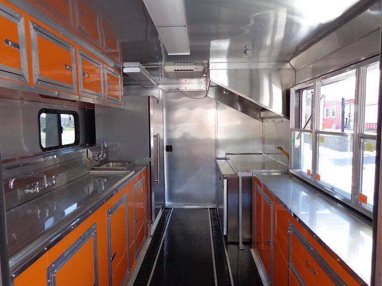 1397-concession-trailer-8.5-x30-event-bbq-smoker-catering-orange-black-restroom-15.jpg Concession Trailer 8.5'x30' Event BBQ Smoker Catering (Orange & Black) Restroom