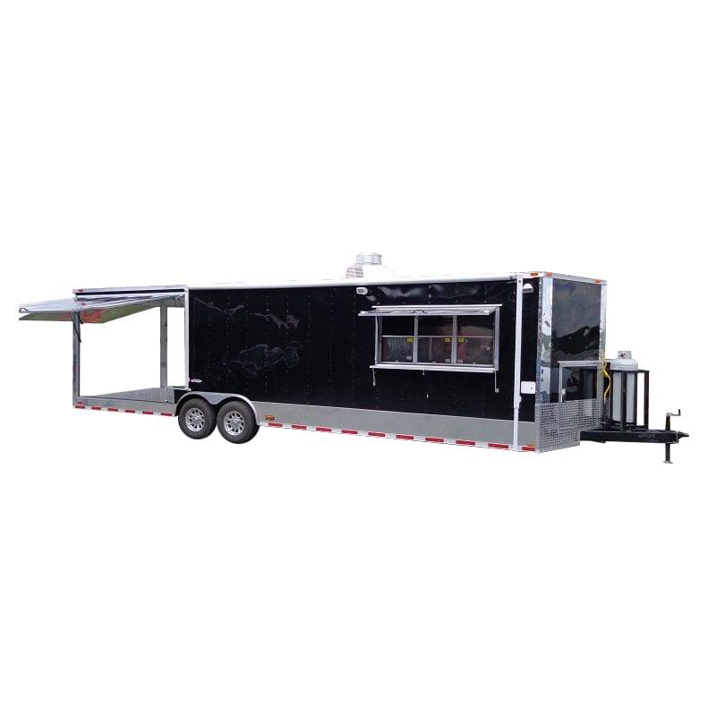 1398-concession-trailer-8.5-x30-food-event-catering-bbq-smoker-black-1.jpg Concession Trailer 8.5'x30' Food Event Catering BBQ Smoker (Black)