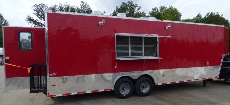 1400-concession-trailer-8.5-x30-red-food-event-catering-bbq-9.jpg Concession Trailer 8.5'x30' Red - Food Event Catering BBQ