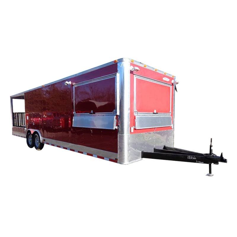 1401-concession-trailer-8.5-x30-red-smoker-bbq-event-catering-1.jpg Concession Trailer 8.5'x30' Red - Smoker BBQ Event Catering