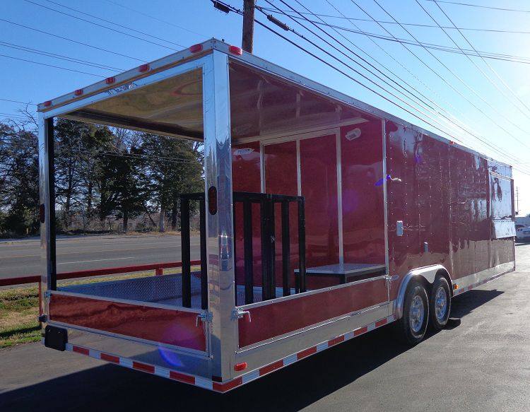 1401-concession-trailer-8.5-x30-red-smoker-bbq-event-catering-11.jpg Concession Trailer 8.5'x30' Red - Smoker BBQ Event Catering
