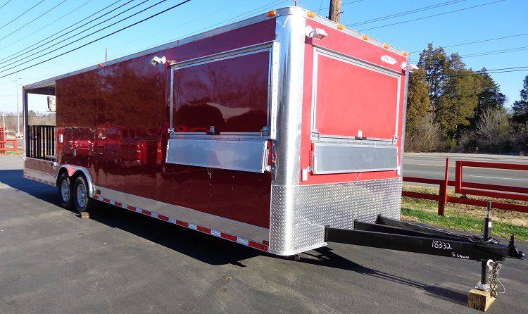 1401-concession-trailer-8.5-x30-red-smoker-bbq-event-catering-5.jpg Concession Trailer 8.5'x30' Red - Smoker BBQ Event Catering