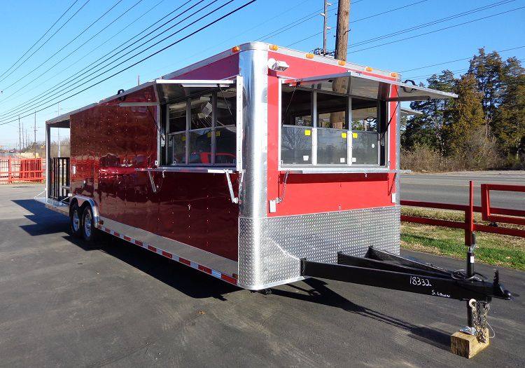 1401-concession-trailer-8.5-x30-red-smoker-bbq-event-catering-6.jpg Concession Trailer 8.5'x30' Red - Smoker BBQ Event Catering