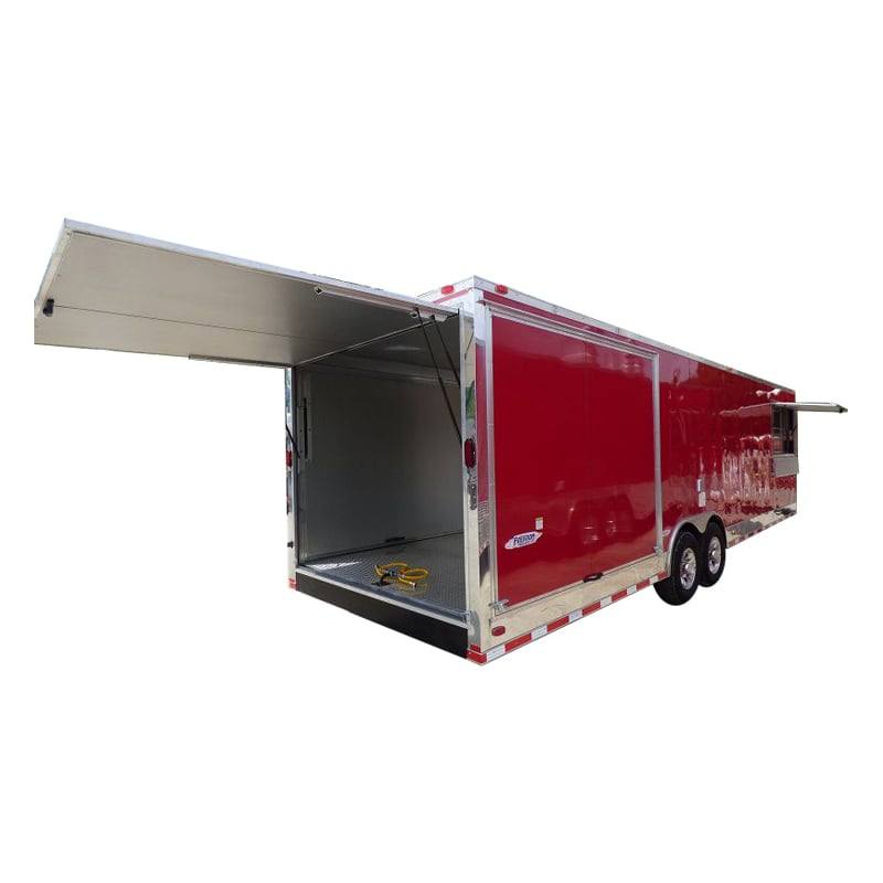 1402-concession-trailer-8.5-x30-red-smoker-bbq-food-catering-1.jpg Concession Trailer 8.5'x30' Red - Smoker BBQ Food Catering
