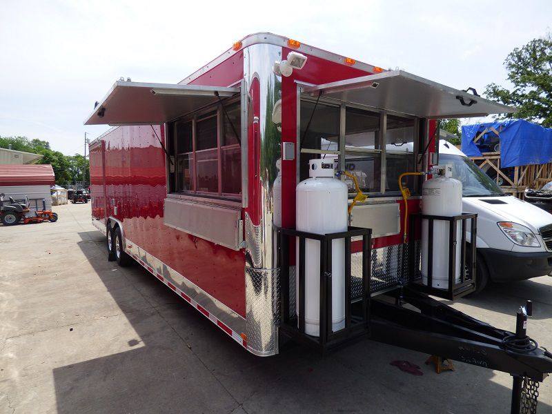 1402-concession-trailer-8.5-x30-red-smoker-bbq-food-catering-2.jpg Concession Trailer 8.5'x30' Red - Smoker BBQ Food Catering