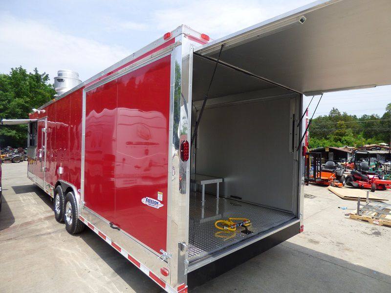 1402-concession-trailer-8.5-x30-red-smoker-bbq-food-catering-4.jpg Concession Trailer 8.5'x30' Red - Smoker BBQ Food Catering