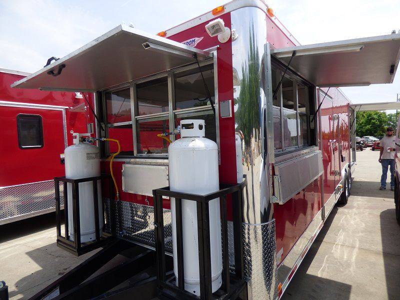 1402-concession-trailer-8.5-x30-red-smoker-bbq-food-catering-8.jpg Concession Trailer 8.5'x30' Red - Smoker BBQ Food Catering