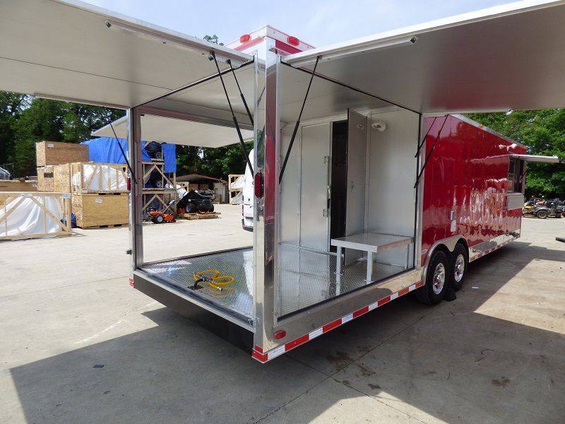 1402-concession-trailer-8.5-x30-red-smoker-bbq-food-catering-9.jpg Concession Trailer 8.5'x30' Red - Smoker BBQ Food Catering