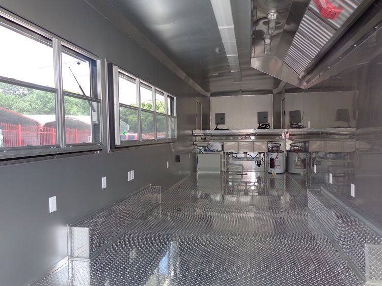 Concession Trailer 8.5'x33' Red - Custom  Event Enclosed Food Gooseneck