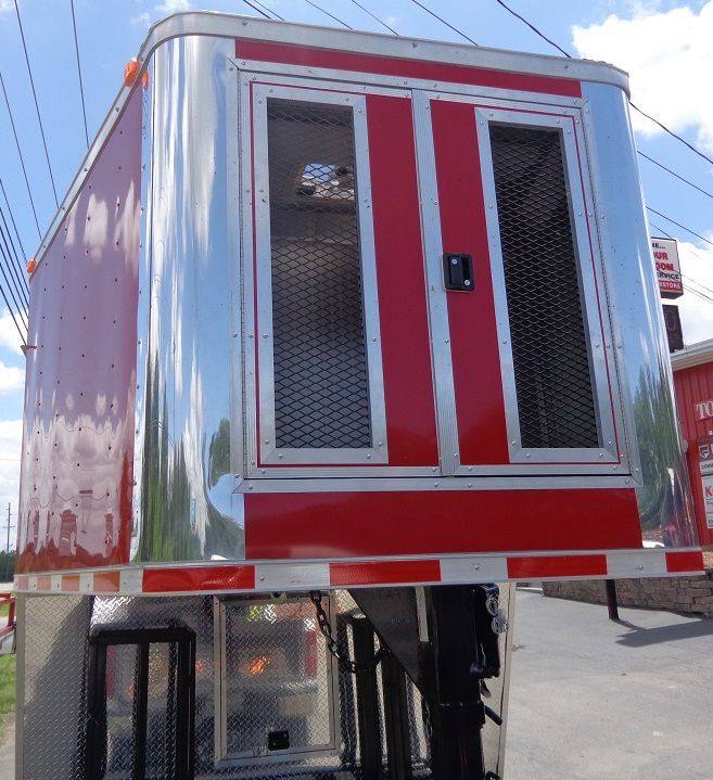 Concession Trailer 8.5'x33' Red - Custom  Event Enclosed Food Gooseneck