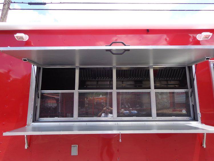 Concession Trailer 8.5'x33' Red - Custom  Event Enclosed Food Gooseneck
