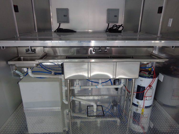 Concession Trailer 8.5'x33' Red - Custom  Event Enclosed Food Gooseneck