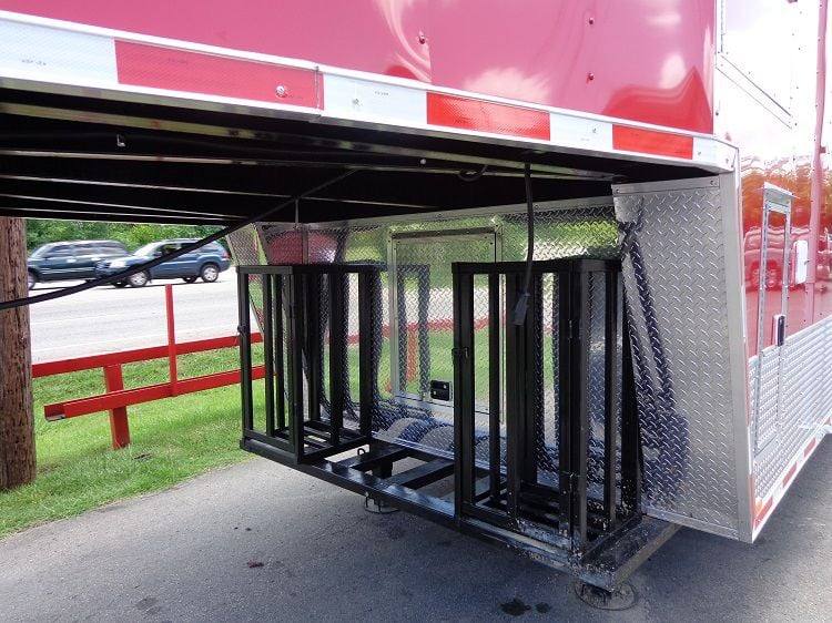 Concession Trailer 8.5'x33' Red - Custom  Event Enclosed Food Gooseneck
