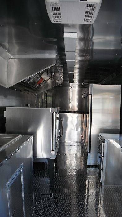 1405-concession-trailer-8.5-x34-bbq-smoker-catering-food-event-orange-restroom-5.jpg Concession Trailer 8.5'x34' BBQ Smoker Catering Food Event (Orange) Restroom