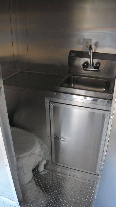 1405-concession-trailer-8.5-x34-bbq-smoker-catering-food-event-orange-restroom-6.jpg Concession Trailer 8.5'x34' BBQ Smoker Catering Food Event (Orange) Restroom