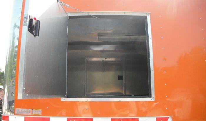 1405-concession-trailer-8.5-x34-bbq-smoker-catering-food-event-orange-restroom-8.jpg Concession Trailer 8.5'x34' BBQ Smoker Catering Food Event (Orange) Restroom